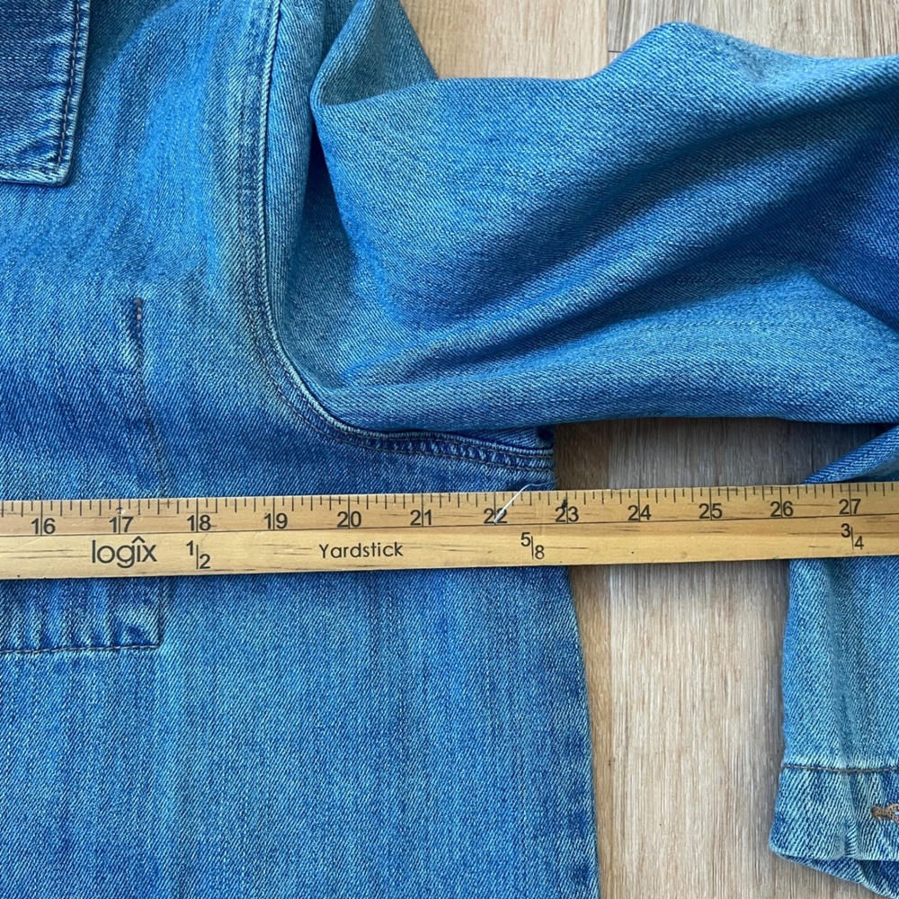 Old Navy Denim Chore Jacket Womens XL Utility Workwear Pockets 90s - Picture 4 of 6